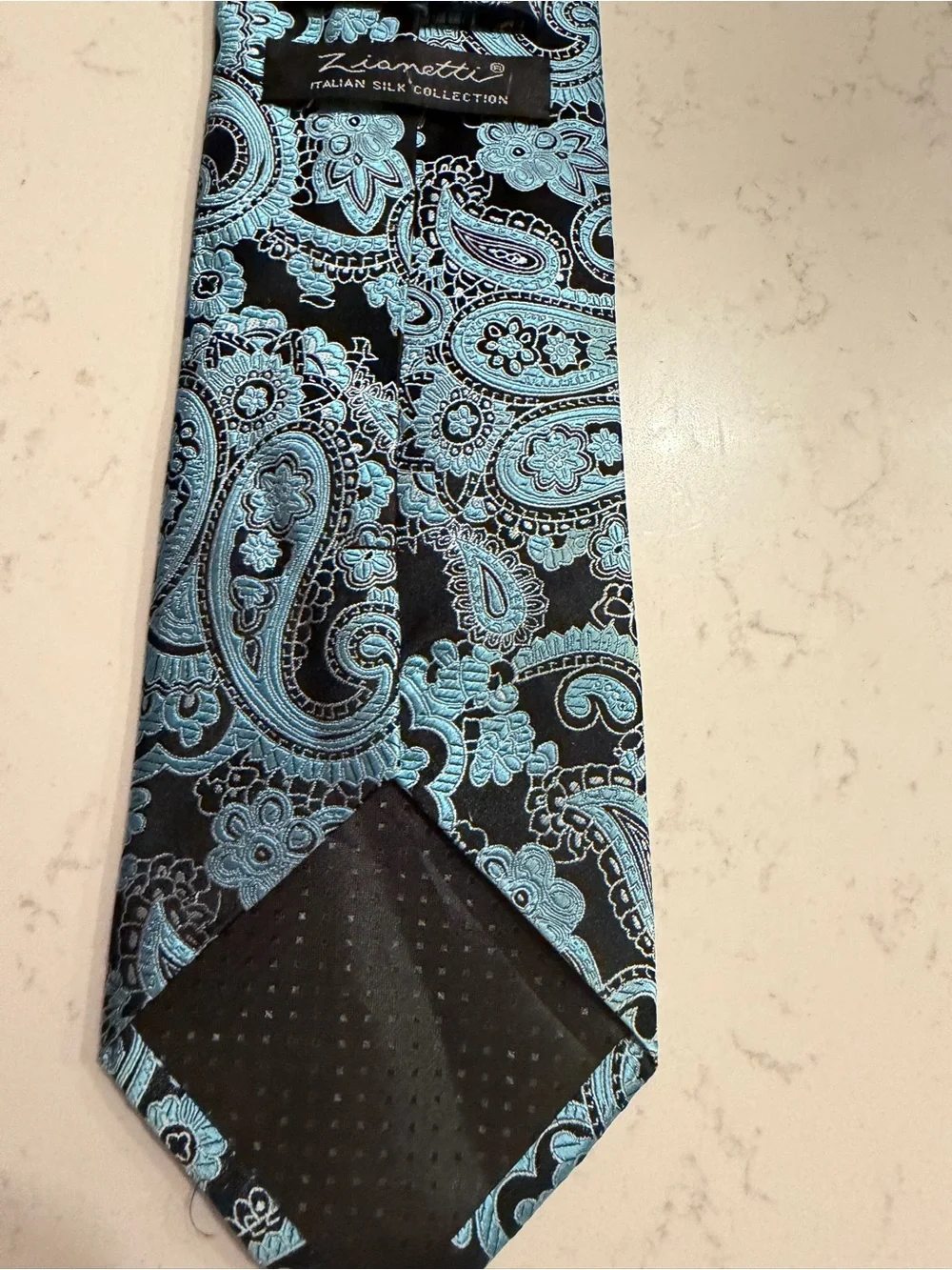 Men's Paisley Blue Italian Silk Tie